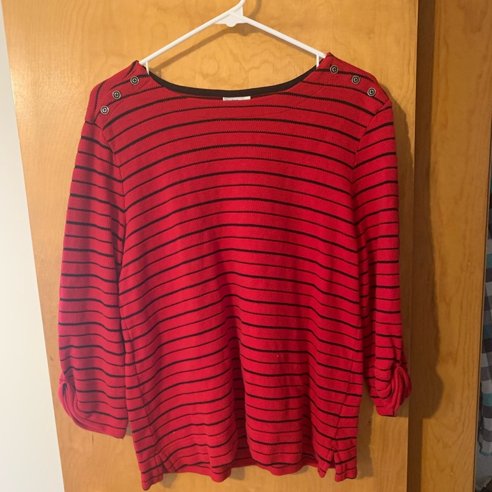 Red and black shirt